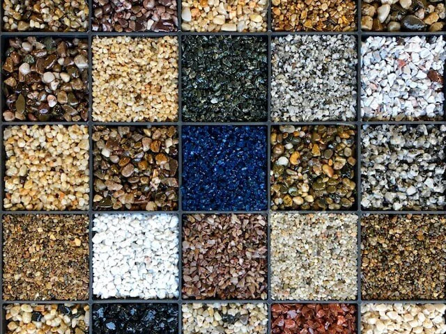 image of resin gravel colour options